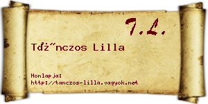 Tánczos Lilla névjegykártya